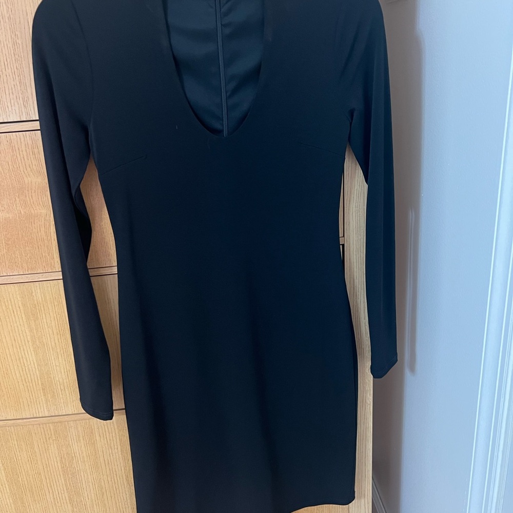 Black evening dress.